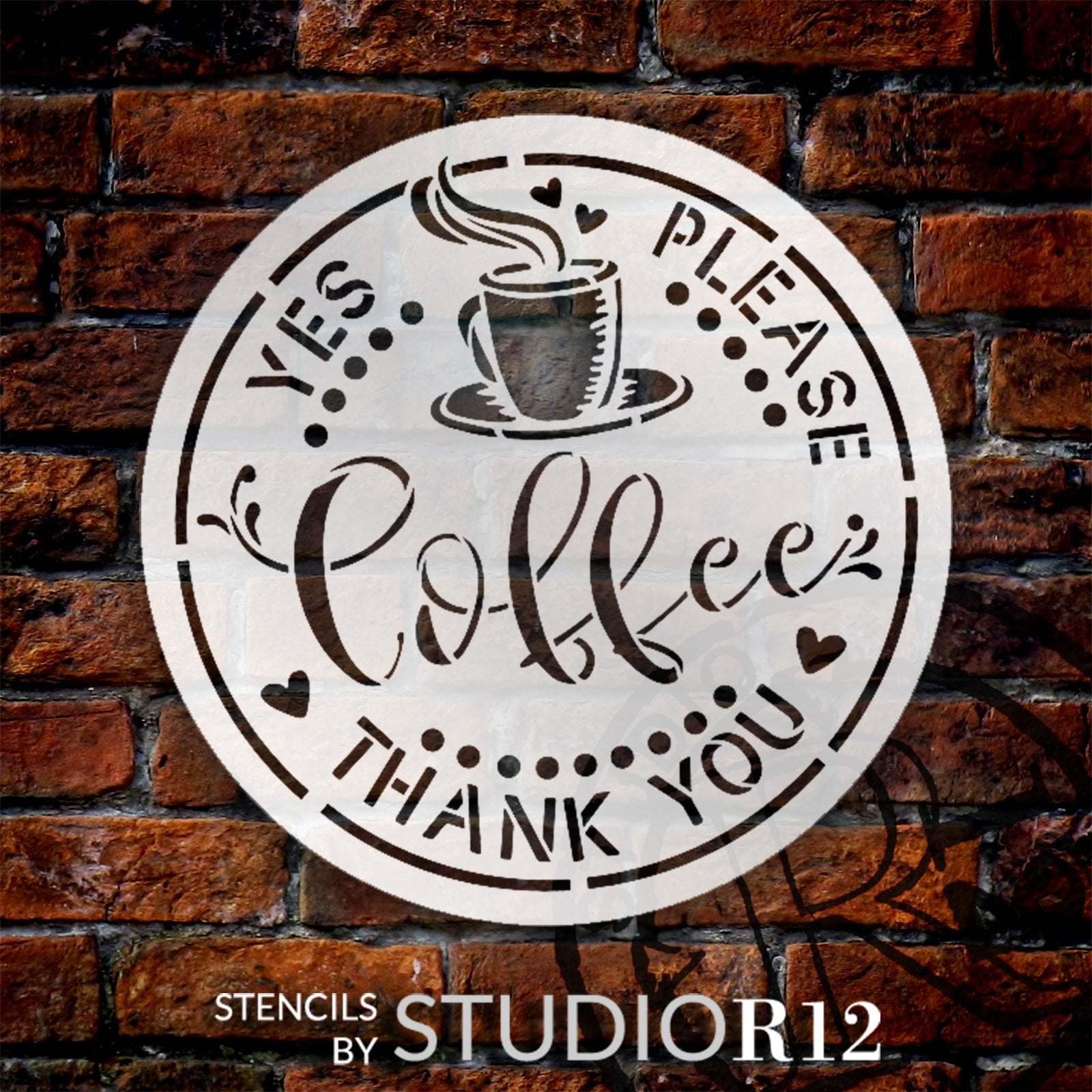 FINGERINSPIRE Coffee Sign Stencils Template 11.8x11.8 inch Plastic Coffee  Bar Drawing Painting Stencils Square Reusable Love Coffee Stencils for  Painting on Wood, Floor and Wall 