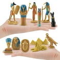 thumbnail image 4 of 12 Pcs Ancient Egypt Egyptian God Goddess Figurines Set PVC Miniature Statues Set, 4 of 8