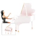 thumbnail image 3 of Piano Y Banco Modelo de Instrumento Musical Pequeño para Casa de 1:64 CUTICAT mini-piano, 3 of 7