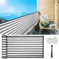thumbnail image 1 of Balcony Privacy Screen 95% Shading UV-Resistant Fence Screen Heat Resistant Outdoor Privacy Screen with Rope Protection Fencing Net for Home Garden Patio Pool Porches Fences, 1 of 8