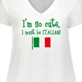 thumbnail image 4 of Inktastic So Cute Italian Women's Plus Size V-Neck T-Shirt, 4 of 5