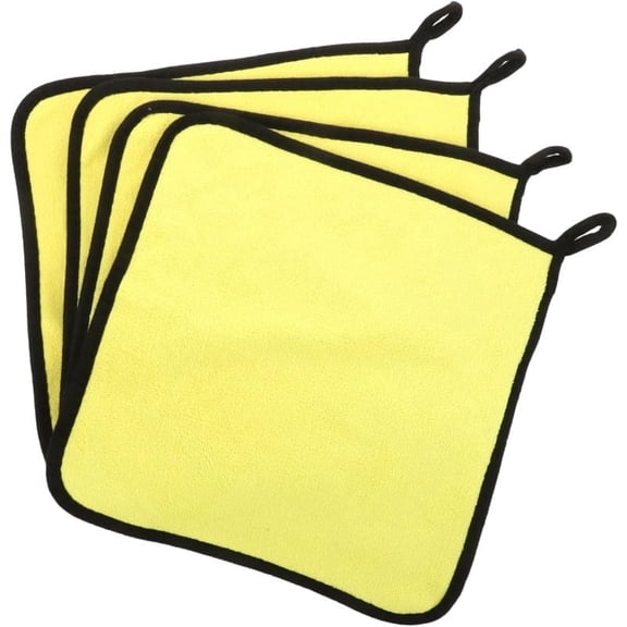 Home set of household kitchen cleaning cloths and 4 coral fleece towels, soft and sturdy