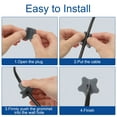 thumbnail image 4 of 4Pcs Cable Grommet for 5/8 Inch Wall Hole, Silicone Cable Routing Kit Wall Cable Pass Through Accessories(Black), 4 of 6