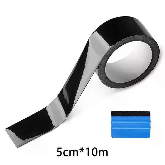 3/5CM 10M Glossy Black Vinyl Wrap Stripes For Blackout Chrome Delete Vinyl Window Trim Film For Window Interior Hood Roof Pillar