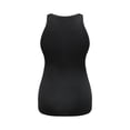 thumbnail image 5 of Gelikeya Maternity Tank Tops Seamless Side Ruched Sleeveless Pregnancy Basic Shirt with Built in Bra Workout Top Black, Size L, 5 of 6