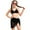 Black, variant on CAICJ98 Girl's 3 Piece Swimsuits with Cover Up Skirt Halter Triangle Bathing Suits for Girls Bikini Set (9-10 Years,Black)