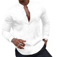 thumbnail image 2 of CENL Mens Casual Long Sleeve Button-Down Shirt Blouse Henley V-Neck Tops T Shirts, 2 of 9