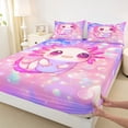thumbnail image 4 of Erosebridal Cartoon Animal Salamander Bed Sheets 4pcs For Kids,Cute Wildlife Axolotl King Sheets For Boys Girls, 4 of 5