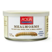Aqua Culture Mealworms for Reptiles, Birds, Fish, and Small Animals, 1.2 oz