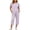 Purple, variant on Zynoxe Womens Solid Color Lounge Sets Casual Crew Neck Short Sleeve Tops and Drawstring Capri Pants Tracksuit Sets Breathable Soft Two Piece Outfits