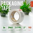 thumbnail image 3 of ROWNAK Clear Heavy Duty Packaging Tape- 36 Rolls, 2.0 in.Wide x 110 Yards, 2.0mil Thick, 3 of 10