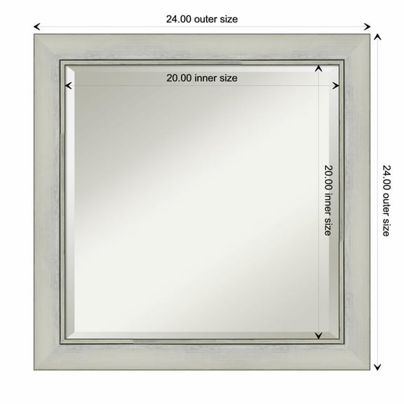 Amanti Art Flair Silver Patina Framed Wall Mirror - 20 x 24 in