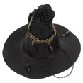 thumbnail image 3 of Sombrero de mago de bruja para fotografiar desfile de apariencia Sombrero de bruja para uso de cosplay (negro), 3 of 6