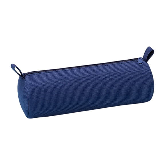 Heavy Canvas Pencil Bag, Portable Simple Zipper Pencil Case, Durable Compact Stationery Organizer (Navy, 1 Pack)