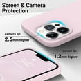 thumbnail image 3 of Shockproof Designed for iPhone 14 Pro Case, Liquid Silicone Phone Case with [Soft Anti-Scratch Microfiber Lining] Drop Protection 6.1 inch Slim Thin Cover (Ice Pink), 3 of 14