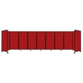 thumbnail image 1 of "Versare Room Divider 360 Portable Wall Partition | 9 Panels Wide | 25' x 6' Red Fabric Panels", 1 of 7
