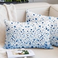 thumbnail image 2 of Blue Polka Dot King Pillow Covers, Modern Art Abstract Watercolor Dot Soft Breathable Throw Pillow Cases with Invisible Zipper, Decorative Pillowcase Pillows Protectors for Sofa Bed Couch 20"x36", 2 of 9
