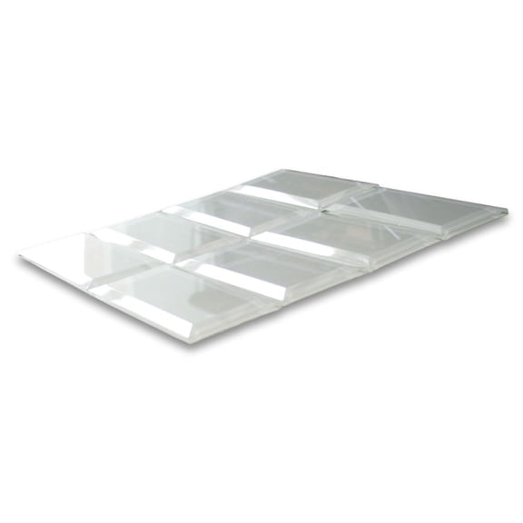 CNK Tile Beveled Smoke Glass Subway Tile 3" x 6" Stain-Resistant 8mm Thick Durable Glass for Kitchen Backsplash, Bathroom Walls, Home Decor & More