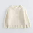 thumbnail image 2 of Caqnni Baby Girl Knit Cardigan Sweater Knitwear Coat Toddler Fall Winter Clothes Cardigan Sweaters Coats Sweatshirt Sweater （5-6 Years，Beige）, 2 of 8