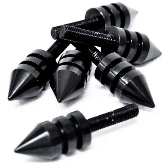 Krator Black Motorcycle Spike Bolt Screw Fairings 6pcs Compatible with Honda Rebel Fury Scrambler Custom Hawk