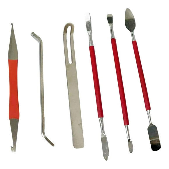 Herramienta de reparación de saxofón multifuncional Fácil de usar Reparación de flauta duradera Herramienta de mantenimiento de instrumentos 6 piezas shamjiam Reparación de saxofones