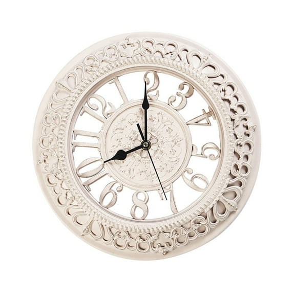 Retro Styles 12inch Round Wall Clock Addition to Living Room Office Decoration