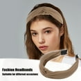 thumbnail image 3 of Unique Bargains Satin Knot Headband Hairband for Women Light Brown 1.2 Inch Wide 1 Pcs, 3 of 7