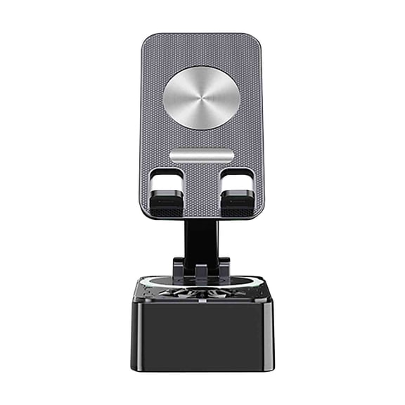 Nmdmisc Bluetooth Audio Mobile Phone Bracket, 2025 New Smart Bluetooth Speaker with Stand, 2-in-1 Foldable Cell Phone Stand, 360° Rotation, Bluetooth Audio Phone Holder (Black)