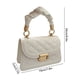 thumbnail image 3 of Cartera acolchada para mujer, bolso de mano a cuadros, bolso bandolera pequeño, bolso de hombro con correa de cadena, bolsos de hombro de cuero, 3 of 6