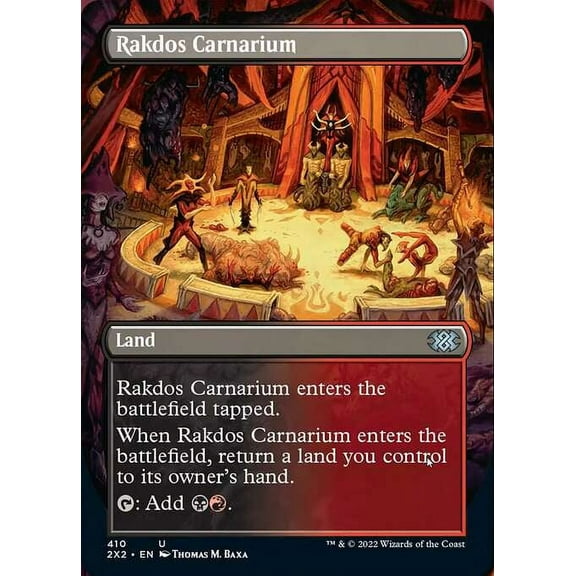 MtG Double Masters 2022 Uncommon Rakdos Carnarium (Alternate Art Borderless FOIL) #410