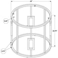 thumbnail image 5 of Home Square 23" Round Modern Glass Top Accent End Table in Chrome - Set of 2, 5 of 5