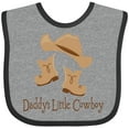 thumbnail image 3 of Inktastic Daddy's Little Cowboy Boys Baby Bib, 3 of 4