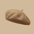 thumbnail image 4 of RV Boina francesa mujer otoño e invierno vintage gorro pintor pelo grande (camel) brillar Electrónica, 4 of 5