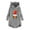 Gray, variant on Fesfesfes Plush Coat for Women Casual Christmas Printing Plush Buttons Long Sleeve Hooded Plush Coat Top