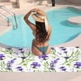 thumbnail image 7 of GZHJMY Beach Towel for Women Girls, Purple Flower Green Vine Bath Towel, Oversized Lightweight Sport Towel, 31x71 Inch, 7 of 7