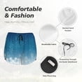 thumbnail image 5 of Disketp Christmas Snowflakes Print Women's Shorts Workout Shorts for Athletic Gym Running Shorts with Phone Pockets XX-Large, 5 of 8