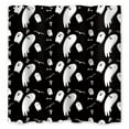 thumbnail image 3 of SUNOLIFE Halloween Ghost Shower Curtain Black Skull Waterproof Fabric Bathroom Curtain 72x78 in, 3 of 4
