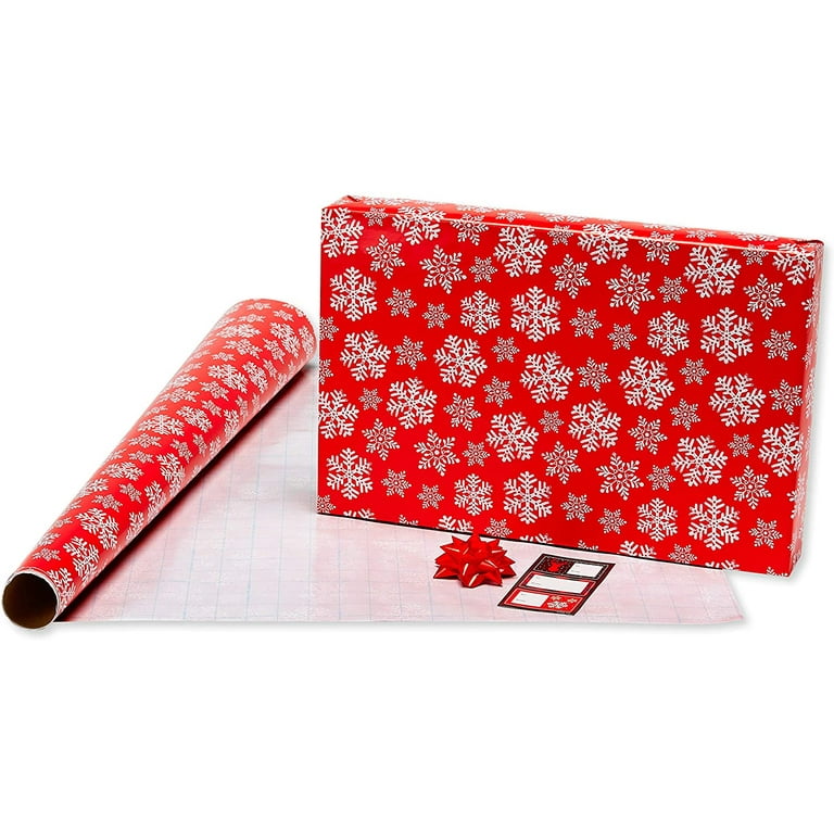 PlandRichW Christmas Wrapping Paper 12 Sheets Folded for Kids Boys Girls  Men Women Gifts. Red, Black and White, Greetings, Reindeer, Plaid and