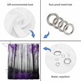thumbnail image 4 of Purple Forest Shower Curtain, Waterproof Shower Curtains for Bathroom, Vintage Foggy Woods Tree Mysterious Washable Fabric Bathtub Curtain Set Bath Decor with 12 Hooks Long 72"x84", 4 of 8