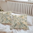 thumbnail image 6 of Throw Pillow Covers 24x24 Inch Set of 2, Sage Green Yellow Botanical Waterproof Outdoor Pillow Covers, Spring Summer Vintage Decorative Cushion Pillowcases for Couch, Sofa, Bed, Garden, Patio, 6 of 9