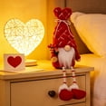 thumbnail image 6 of Valentine's Day Red Gnome Decor, Red Heart-Patterned Plush Standing Doll, Romantic Home Decor Ornament for Tiered Trays,Festive Valentine's Styling Piece with Soft Fabric & Charming Design, 6 of 6