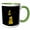 Green/White, variant on 3drose, Belly Dancer Woman. Yellow on Black Silhouette. Beautiful Gift, 15oz Mug