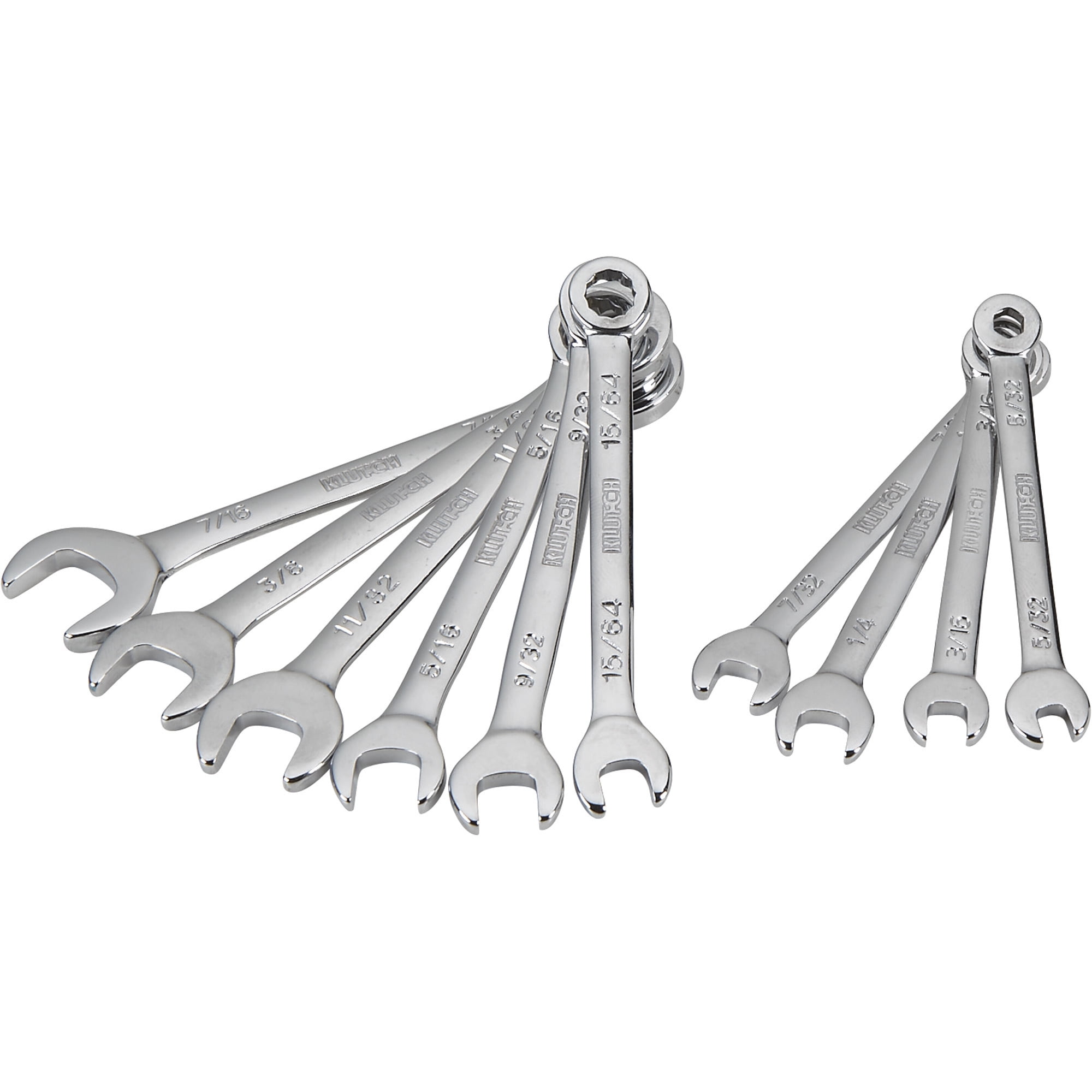 Klutch Mini Wrench Set, 10 Pcs., SAE