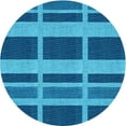 thumbnail image 1 of Ahgly Company Machine Washable Indoor Square Transitional Blue Area Rugs, 3' Square, 1 of 7