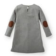 thumbnail image 4 of Hope & Henry Girls' Grey Ponte Quilted Riding Dress, 4 of 4