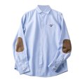 thumbnail image 1 of XDZJLR Men Shirts Casual Solid Color Loose Handsome Long Sleeved Plus Size Fashionable Tops, 1 of 7
