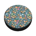 thumbnail image 2 of Kdxio Spare Tire Cover for RV Trailer, Waterproof Wheel Cover,Camper Spare Tire Cover Fit for Rv SUV Truck Travel Trailer 15 inch-Foxes and Birds in Forest, 2 of 8