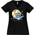 thumbnail image 3 of Inktastic Halloween Bat Women's Plus Size V-Neck T-Shirt, 3 of 5