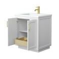 thumbnail image 3 of Wyndham Collection Miranda 30" Wood Single Bathroom Vanity in Black/White, 3 of 7