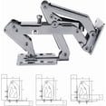 thumbnail image 5 of ABCISI 170 Degree Hinges, Frameless Cabinet Door Hinges, Hidden Hydraulic Adjustable Mounting Hinges, Soft Closing Stainless Steel Buffer Damping Wardrobe (1 Pair), 5 of 16